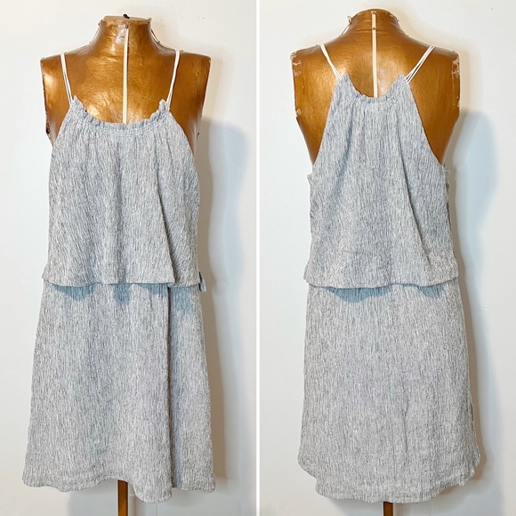 Madewell Dream Drift Overlay Linen and Cotton Dress - Picture 1 of 5